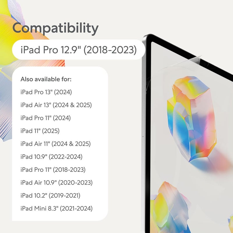 Paperlike حماية شاشة 2.1 (2x) لجهاز iPad Pro 12.9” (2018-2023) لشعور ورقي أصيل - Image 2